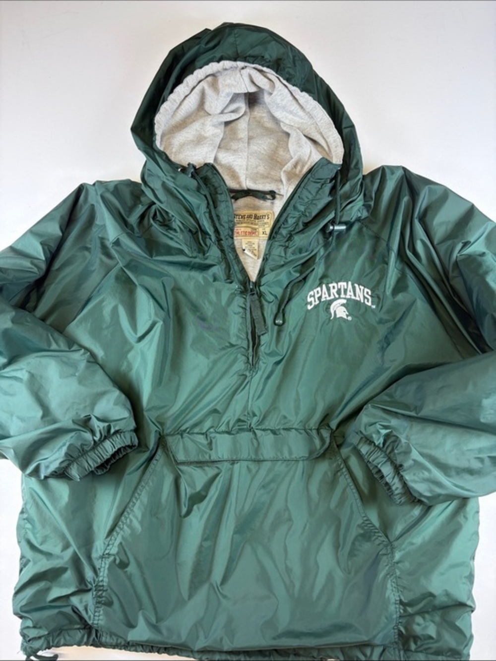 VINTAGE STEVE & BARRY’S MICHIGAN STATE SPARTANS ANOTAK JACKET MSU Y2K SIZE XL